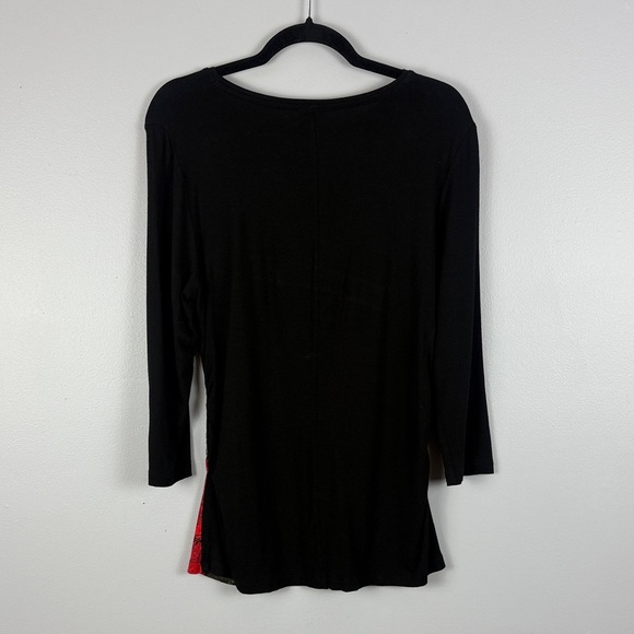 Simply Art by Dolcezza Chic Multicoloured Graphic Artistic Long Sleeve Med Top - Picture 10 of 10